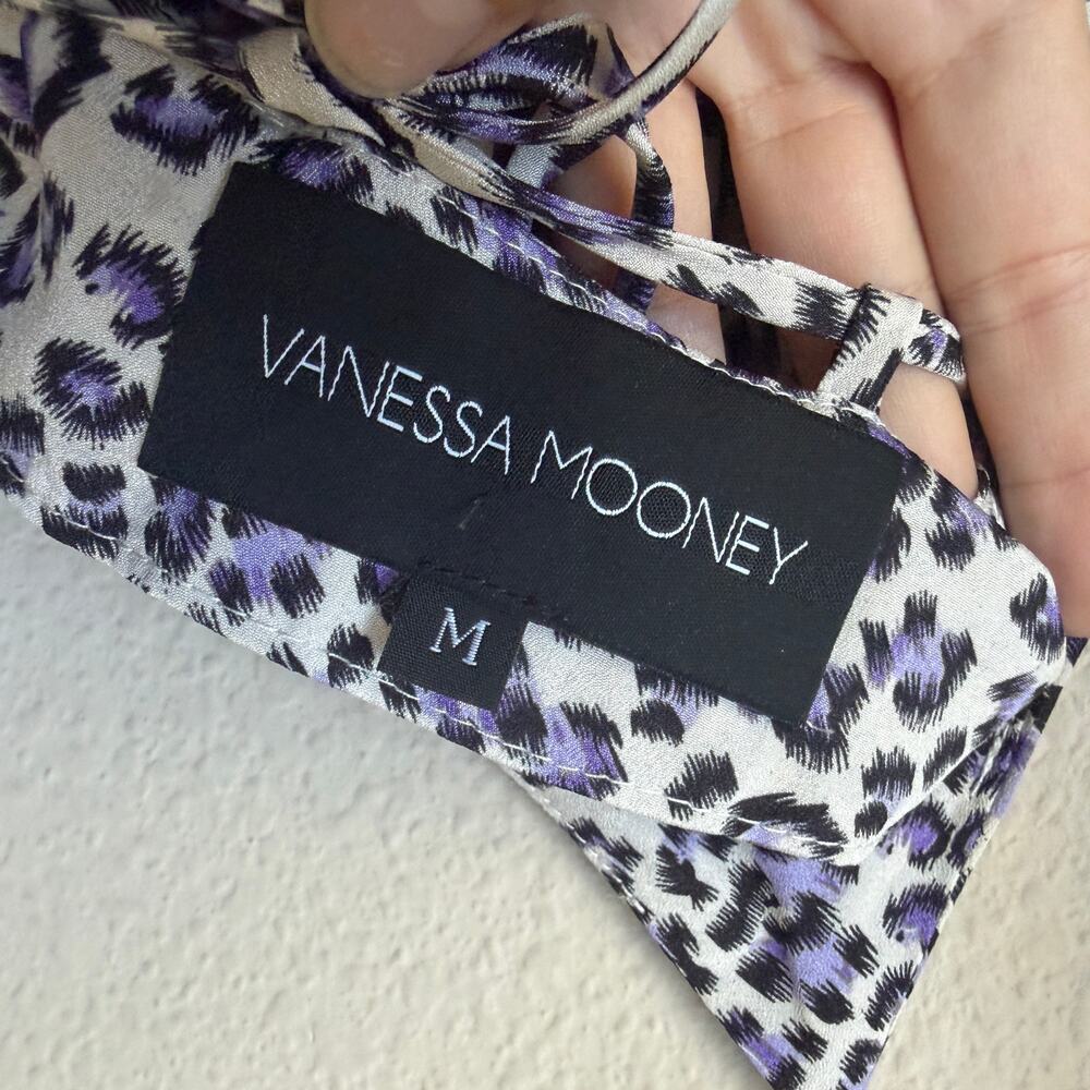 Vanessa Mooney The Lala Slip Dress in Purple Cheetah Size M - Picture 5 of 6